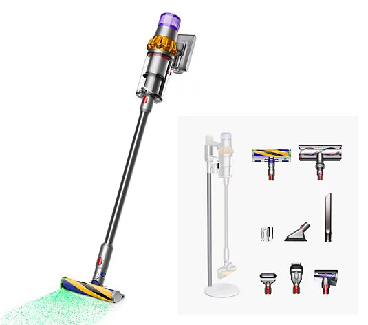 Dyson V15 Detect Cordfree Vacuum w/ 2 Cleaner Heads & Dok - QVC.com | QVC