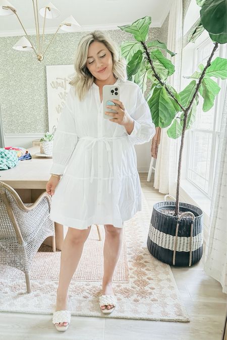 This is my favorite style dress! You will need a little slip for the white but it does come in other colors. I am wearing a large in this one! 
#thebloomingnest #walmartstyle #dress #ootd 

#LTKSeasonal #LTKstyletip #LTKshoecrush