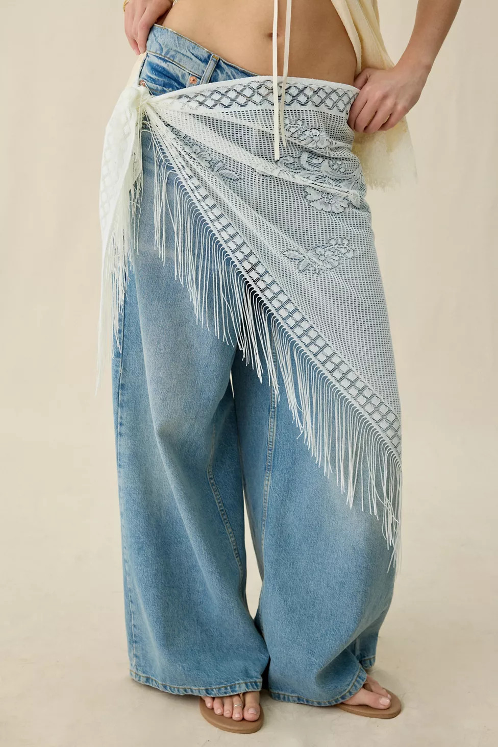 Lace Fringe Sarong | Urban Outfitters (US and RoW)
