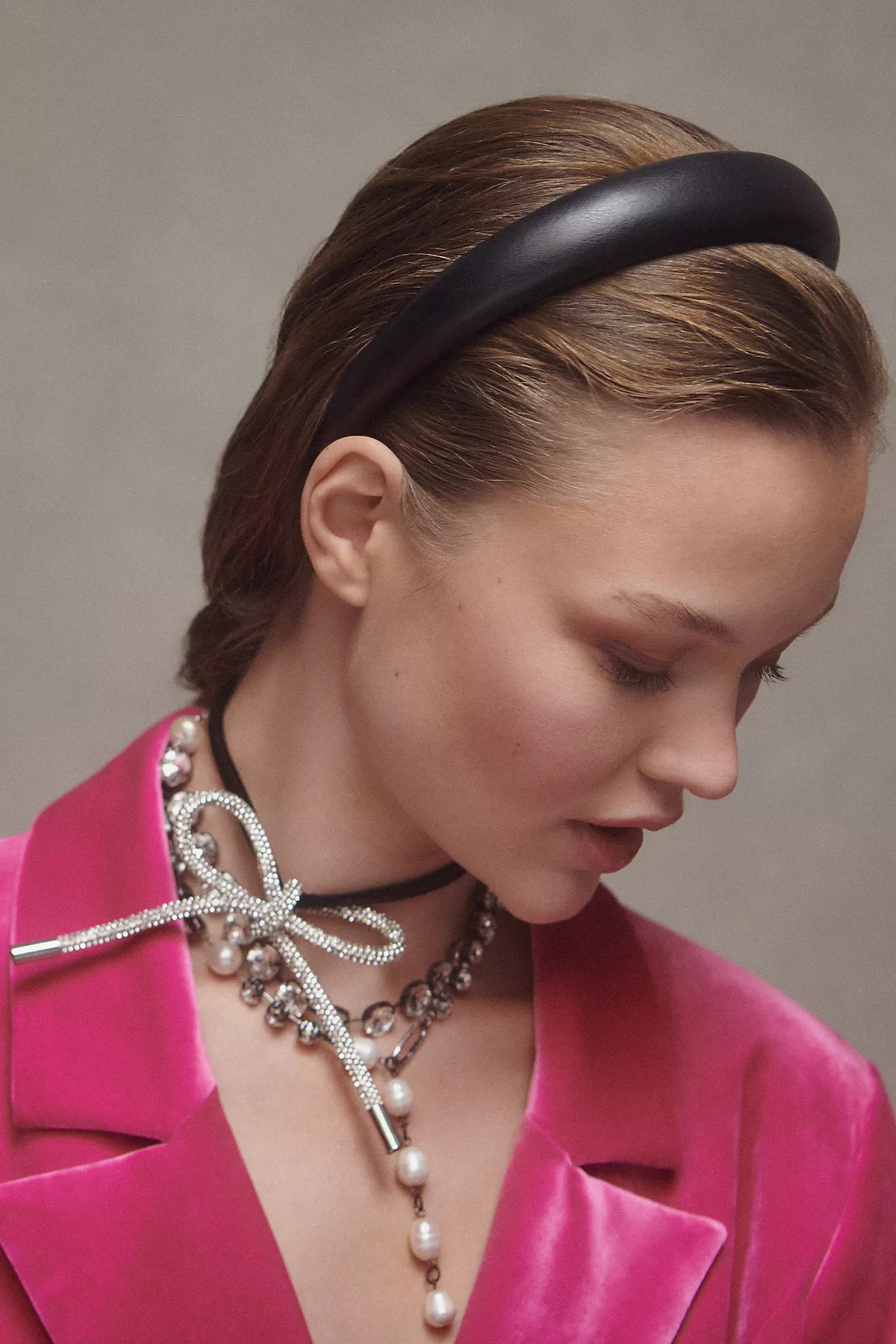 Pavé Bow Velvet Necklace | Anthropologie (US)