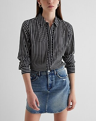Relaxed Striped Portofino Shirt | Express