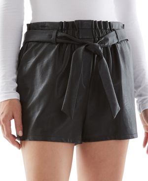 Bcx Juniors' Belted Faux-Leather Shorts | Macys (US)