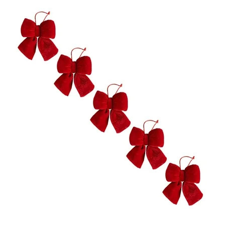 STGRGFHY 5pc Red Velvet Wreath Bows, Small Christmas Bows Xmas Decorative Ties, Bow Ornaments Wreaths Twist-Tie Bows for Gift-Wrapping, Festive Winter Decor, Home Party,L 5pc big red (small) | Walmart (US)