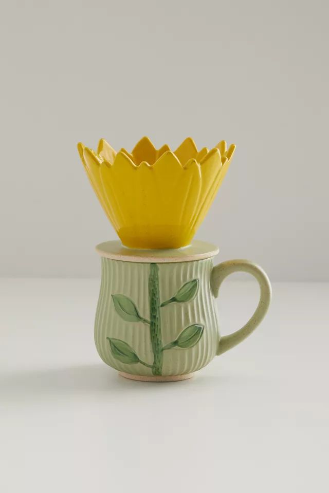 Sunflower Pour-Over Coffee Set | Urban Outfitters (US and RoW)