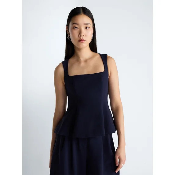 Devil Wears Prada Scoop Collection Women's Sleeveless Square Neck Peplum Top, Sizes 0-20 | Walmart (US)