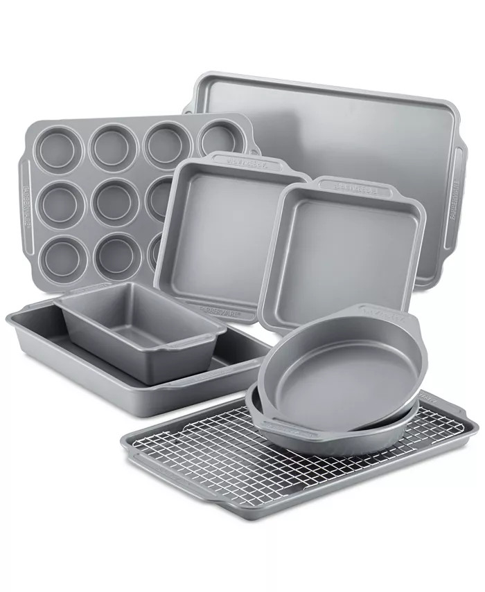 Farberware Nonstick Bakeware Set with Cooling Rack, 10-Piece & Reviews - Bakeware - Kitchen - Mac... | Macys (US)
