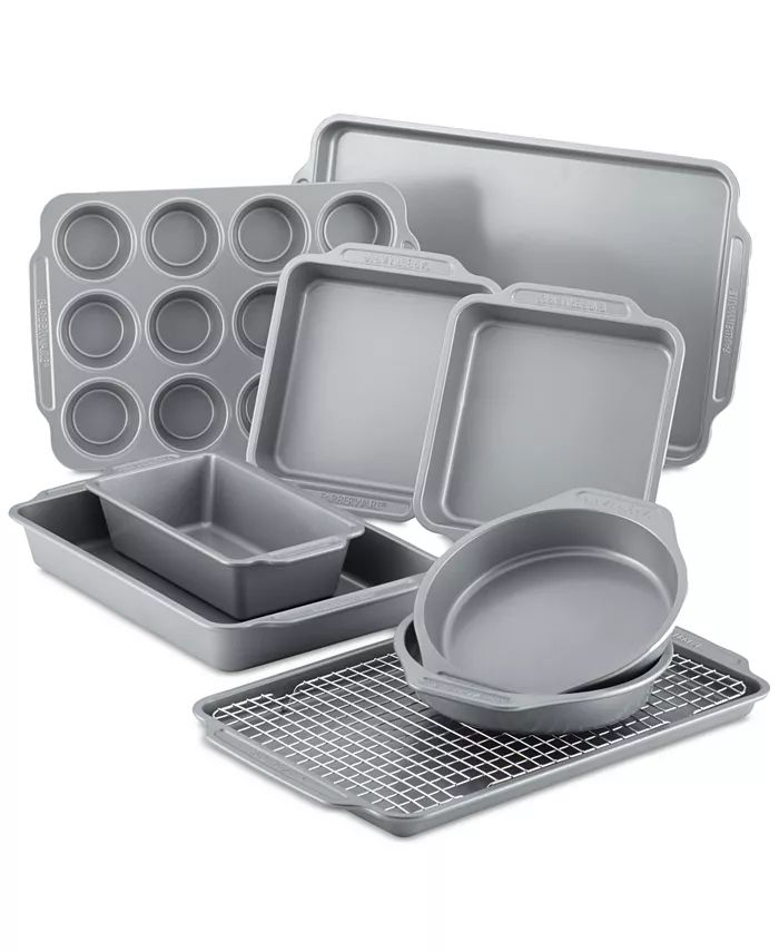 Nonstick Bakeware Set with Cooling Rack, 10-Piece | Macys (US)