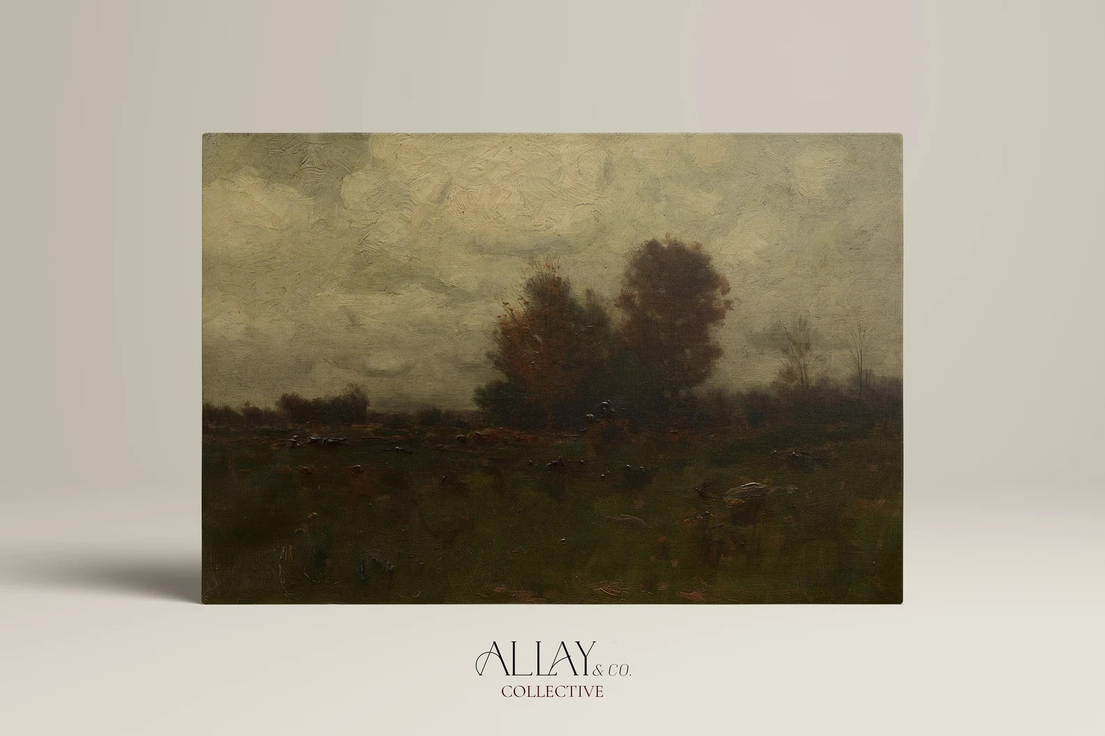 Country Oil Painting Vintage Landscape Print Moody Landscape Painting Moody Vintage Print Digital... | Etsy (US)