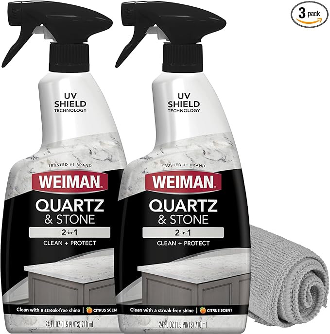 Weiman Quartz Countertop Cleaner and Polish - Clean and Shine Your Countertops Islands and Stone ... | Amazon (US)