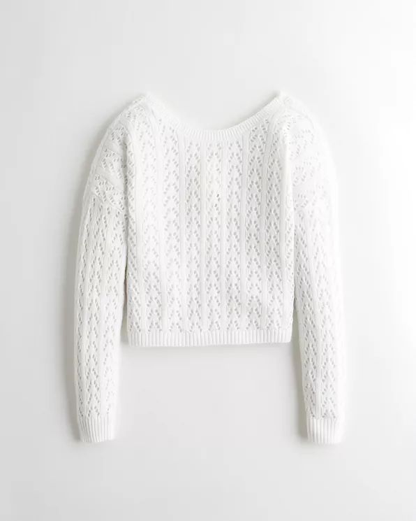 Reversible Twist Open-Stitch Sweater | Hollister US