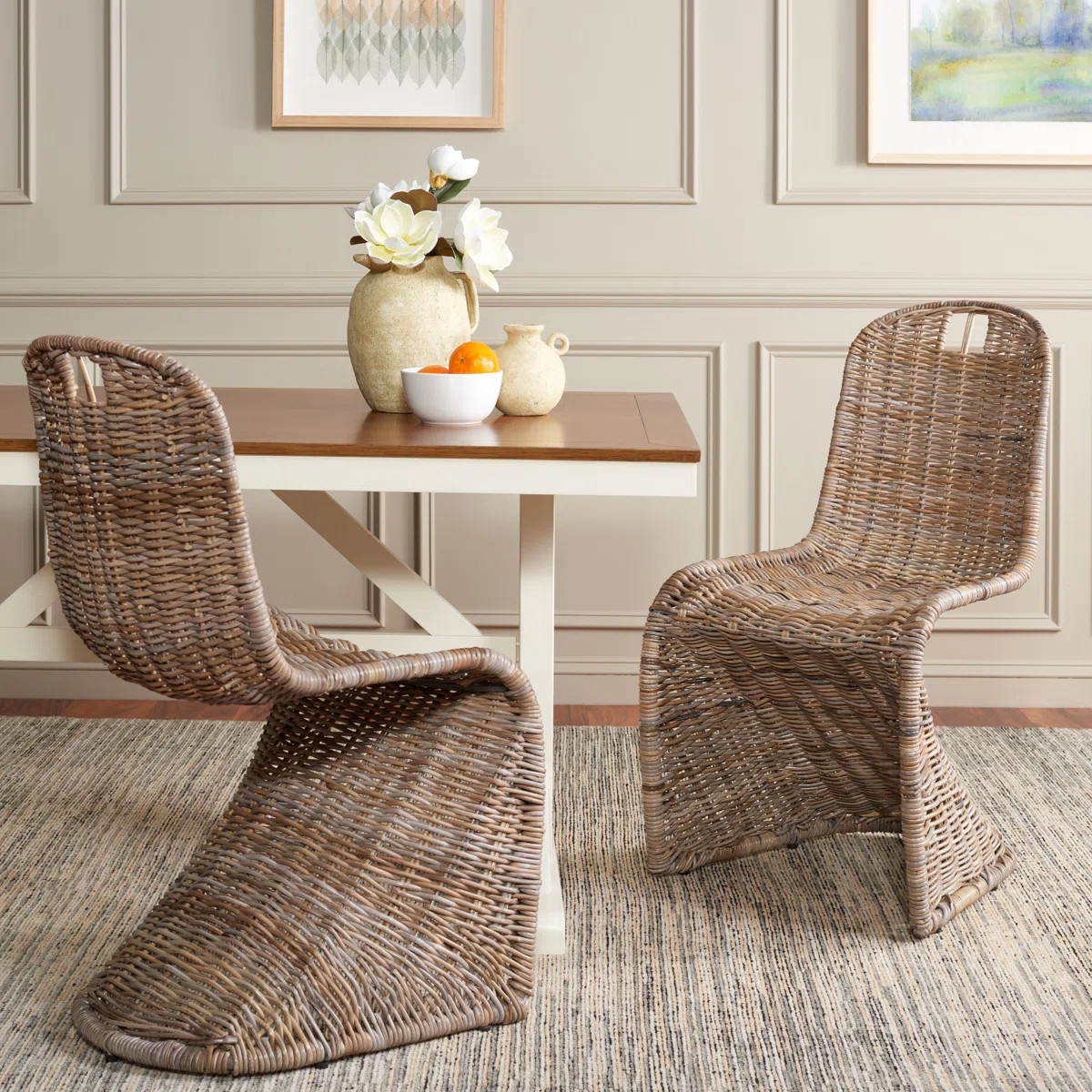 Wicker Outdoor Dining Side Chair (Set of 2) | Wayfair North America