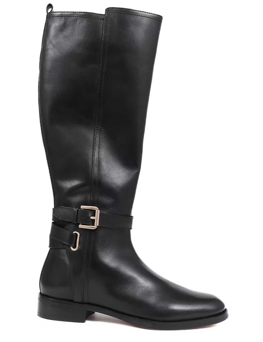Leather Buckle Block Heel Riding Boots | Marks & Spencer (UK)