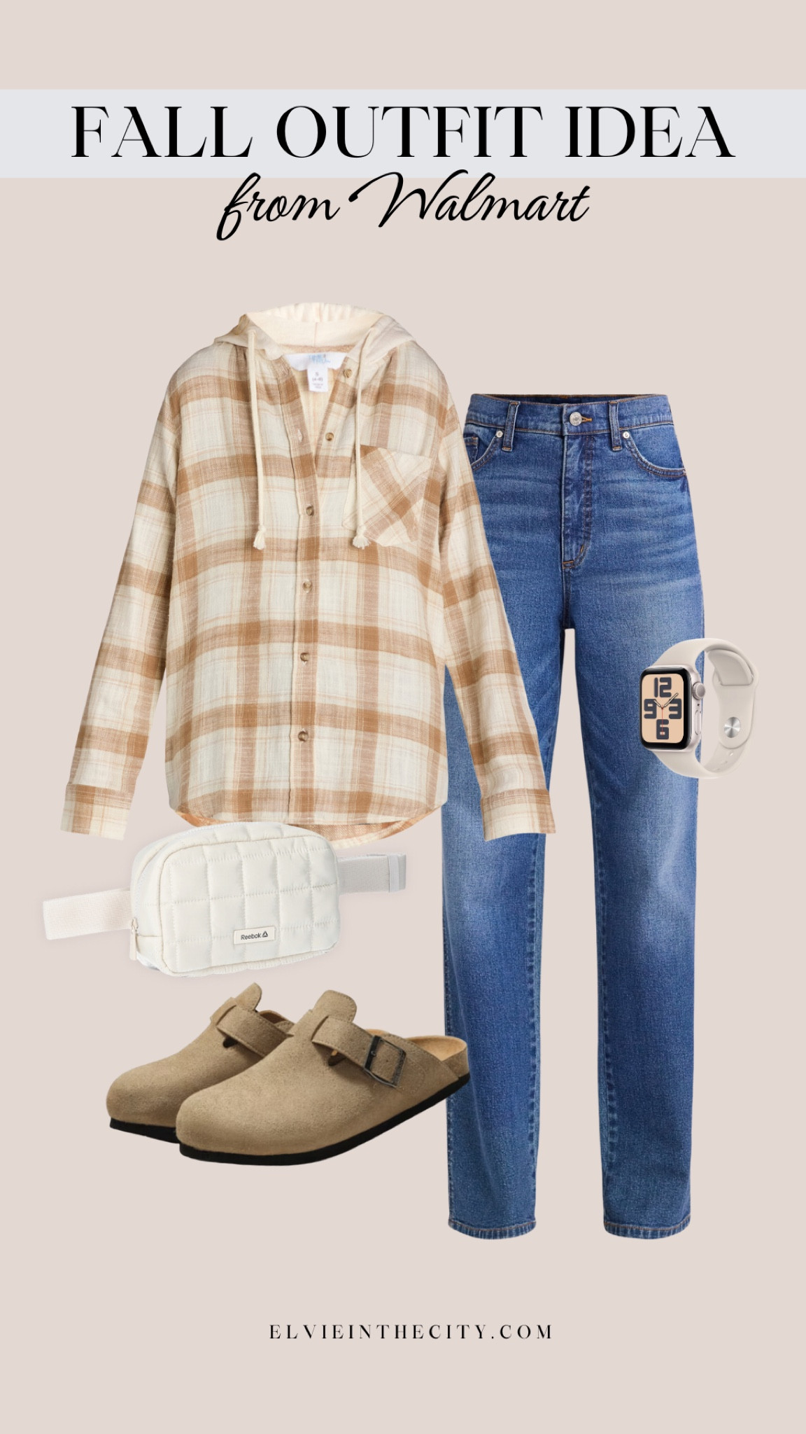 This fall outfit idea from Walmart includes a hooded button down flannel, straight leg jeans, suede clogs, a belt bag, and an Apple Watch.

Fall outfit, fall transition, causal outfit, fashion over 40, Walmart fashion

#LTKStyleTip #LTKOver40 #LTKFindsUnder50