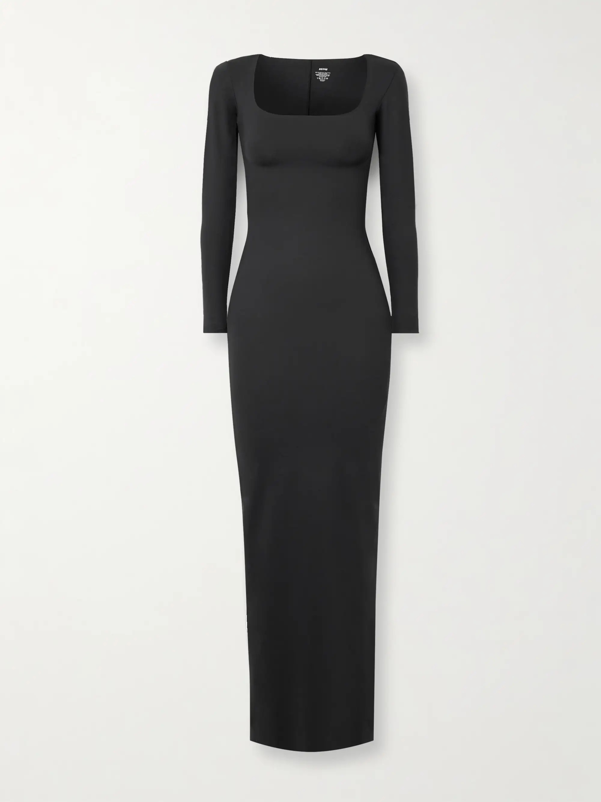 SKIMS Long Sleeve Slip Dress - Onyx | NET-A-PORTER | NET-A-PORTER (UK & EU)