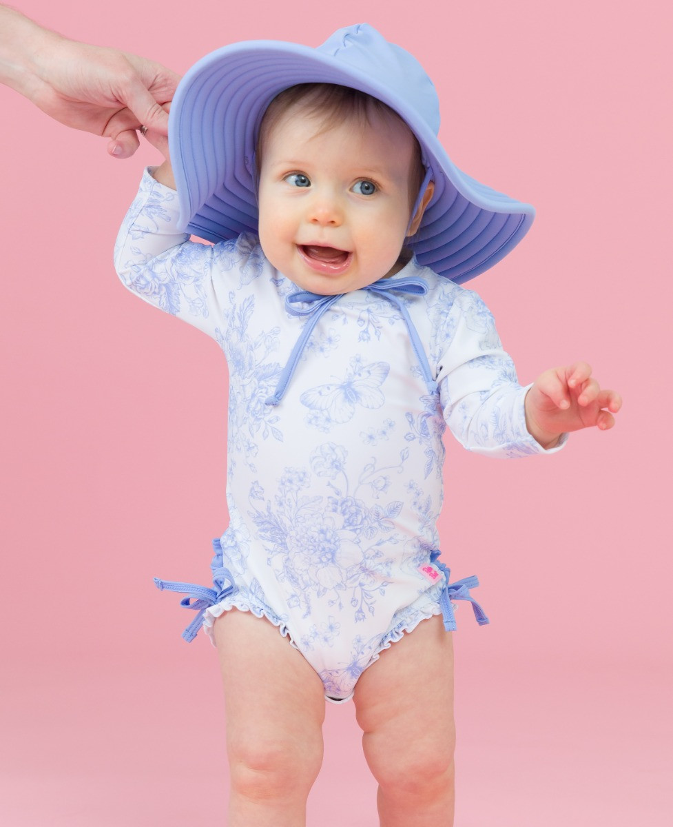 Long Sleeve One Piece Rash Guard | RuffleButts / RuggedButts