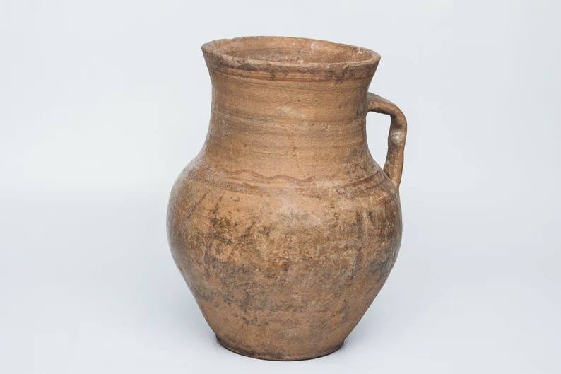 Old clay vase Dulux Wabi sabi dusty pottery pot with handle | Etsy | Etsy (UK)