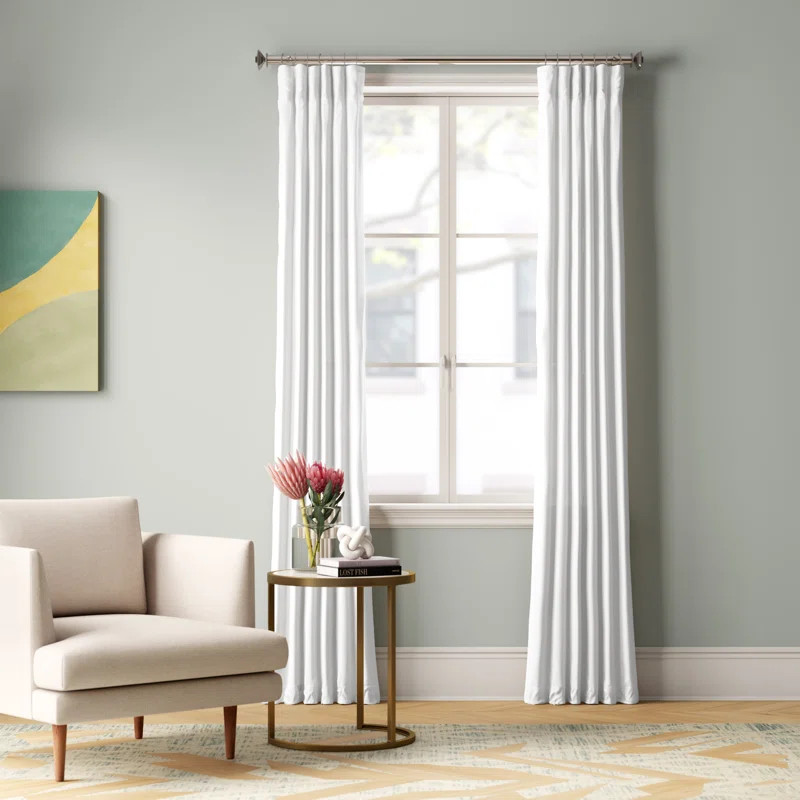 Creola Solid Color Room Darkening Thermal Rod Pocket Single Curtain Panel | Wayfair North America