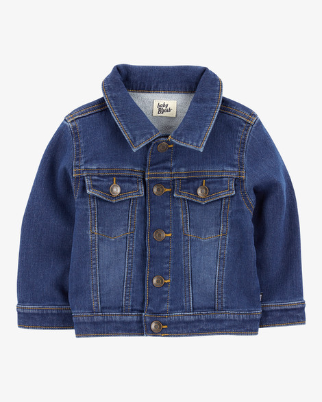 OshKosh B'gosh Baby Girls Knit-Like Denim Jacket - Dark Wash 24M Dark Wash | Carter's Inc