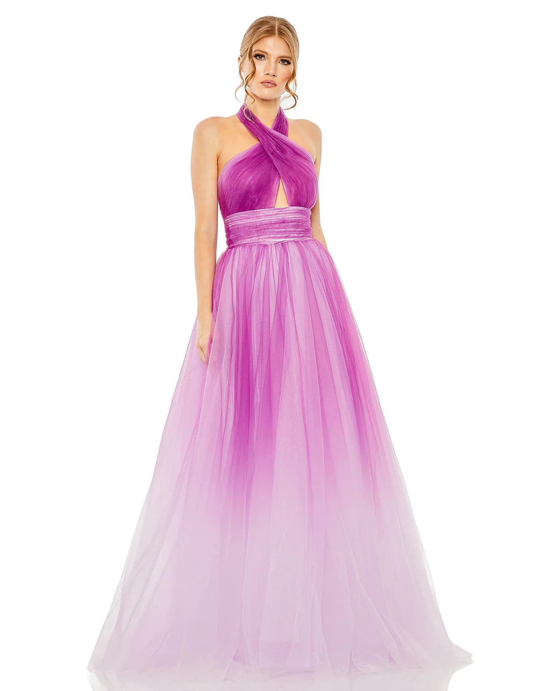 Cross Front Ombre Gown | Mac Duggal