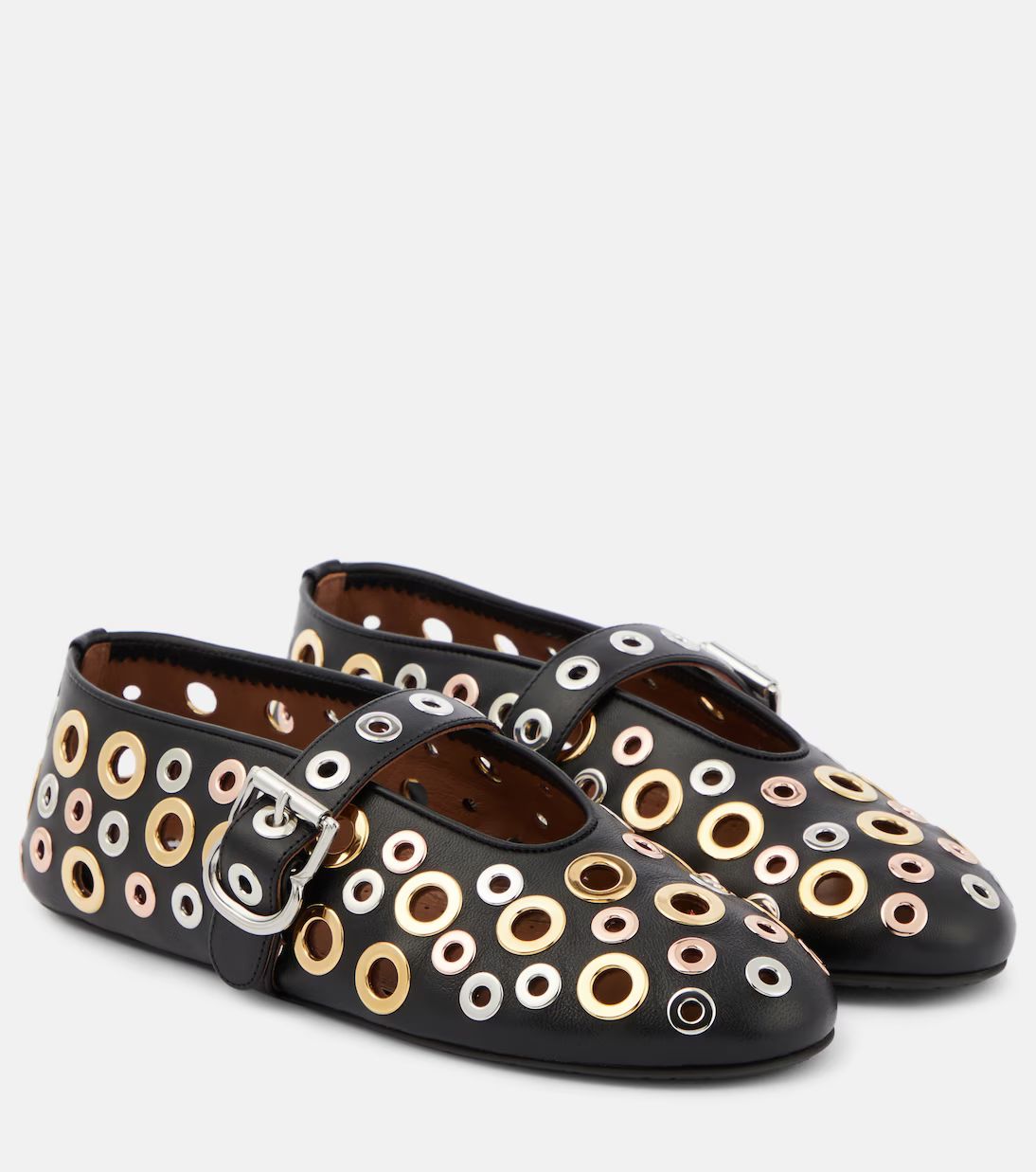 Embellished leather ballet flats | Mytheresa (US/CA)