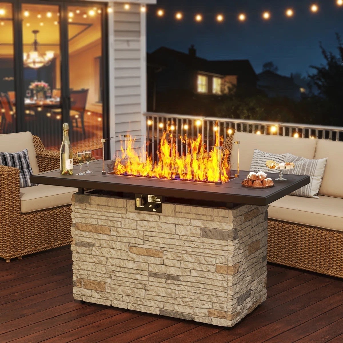The 43” Propane Gas Fire Pit Table brings warmth and ambiance to the patio with a sleek rectangular design, glass wind guard, glass rocks, and protective lid. It’s the perfect centerpiece for relaxed evenings outdoors, from summer cocktails to cozy nights under the stars. ON SALE and under $400.

Ideas:

* outdoor living inspiration
* patio décor
* backyard entertaining
* cozy outdoor spaces
* summer evenings

Keywords:

* propane fire pit table
* 43 inch fire pit
* outdoor fire pit table
* rectangular fire pit
* gas fire pit
* propane patio heater
* fire pit with glass rocks
* fire pit with lid
* fire pit with wind guard
* outdoor entertaining
* backyard fire pit
* patio décor
* outdoor living
* luxury outdoor living
* backyard makeover
* modern patio furniture
* outdoor gathering space
* alfresco entertaining
* cozy outdoor décor
* summer patio inspiration

#LTKHome #LTKSeasonal #LTKSaleAlert