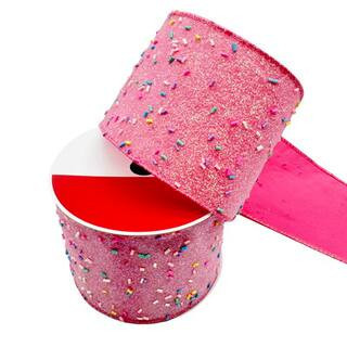 3.5" x 15Ft Pink Sugar Sprinkles Wired Ribbon by Celebrate It® | Michaels® | Michaels Stores