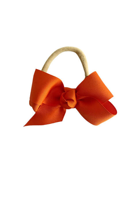 Halloween Ribbon Bow Headband | Pumpkin Orange | Caden Lane