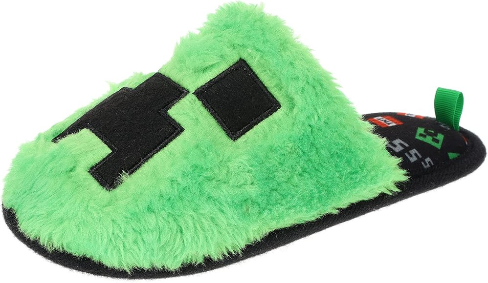Minecraft Family Slippers Unisex, Novelty Plush Scuff, Creeper Green, Men's/Women's/Little Kid/Bi... | Amazon (US)