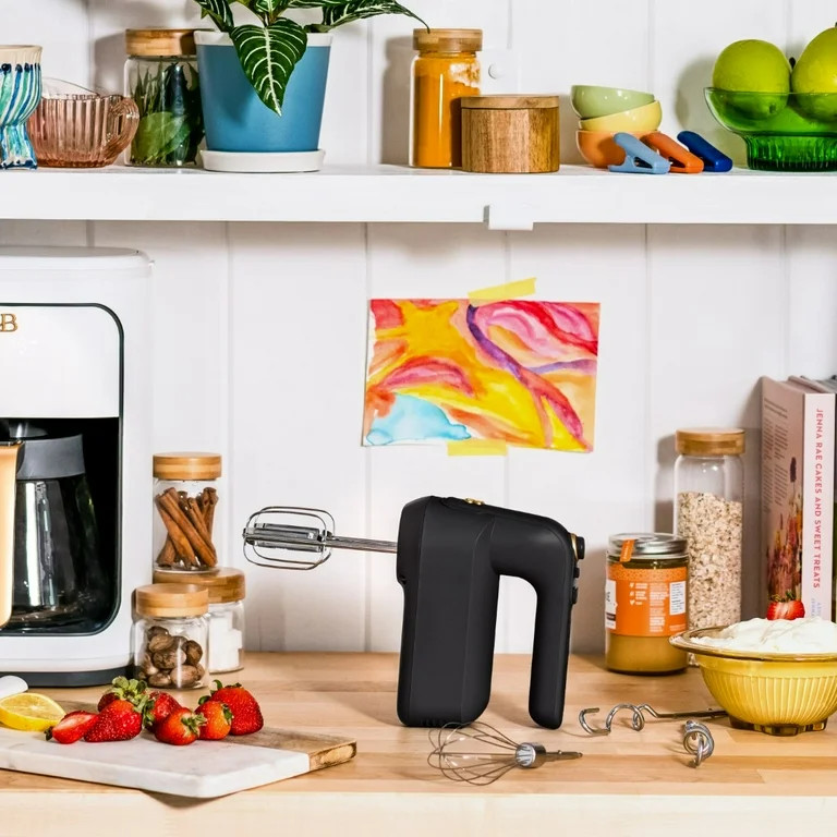 Beautiful 6-Speed Electric Hand Mixer, Black Sesame by Drew Barrymore | Walmart (US)