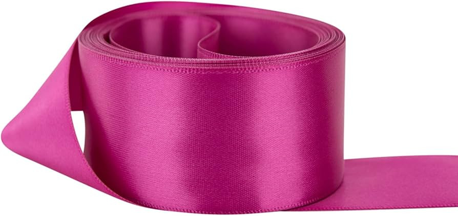 Ribbon Bazaar Double Faced Satin - Premium Gloss Finish - 100% Polyester Ribbon for Gift Wrapping... | Amazon (US)
