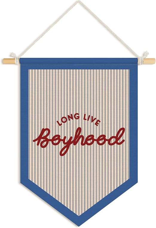 Wheatwin Long Live Boyhood Pennant Flag Banner, Boys Room Decor, Vintage Playroom Wall Decor for ... | Amazon (US)
