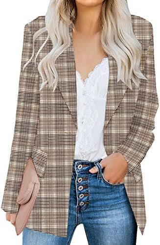 luvamia Women's Casual Long Sleeve Lapel Button Slim Work Office Blazer Jacket | Amazon (US)