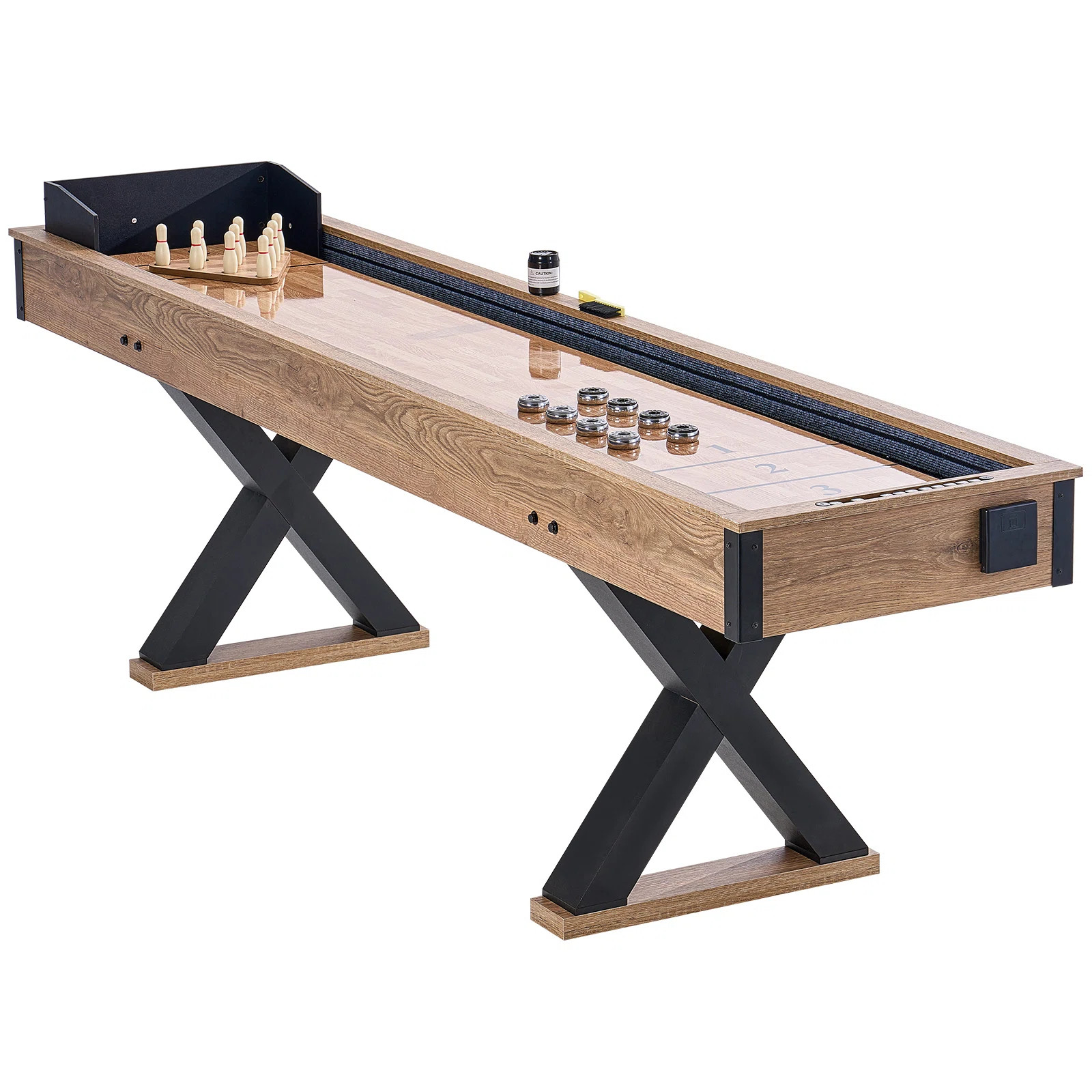 Shuffleboard Table 2 in 1 Shuffleboard and Bowling Combo Game Set | Wayfair North America