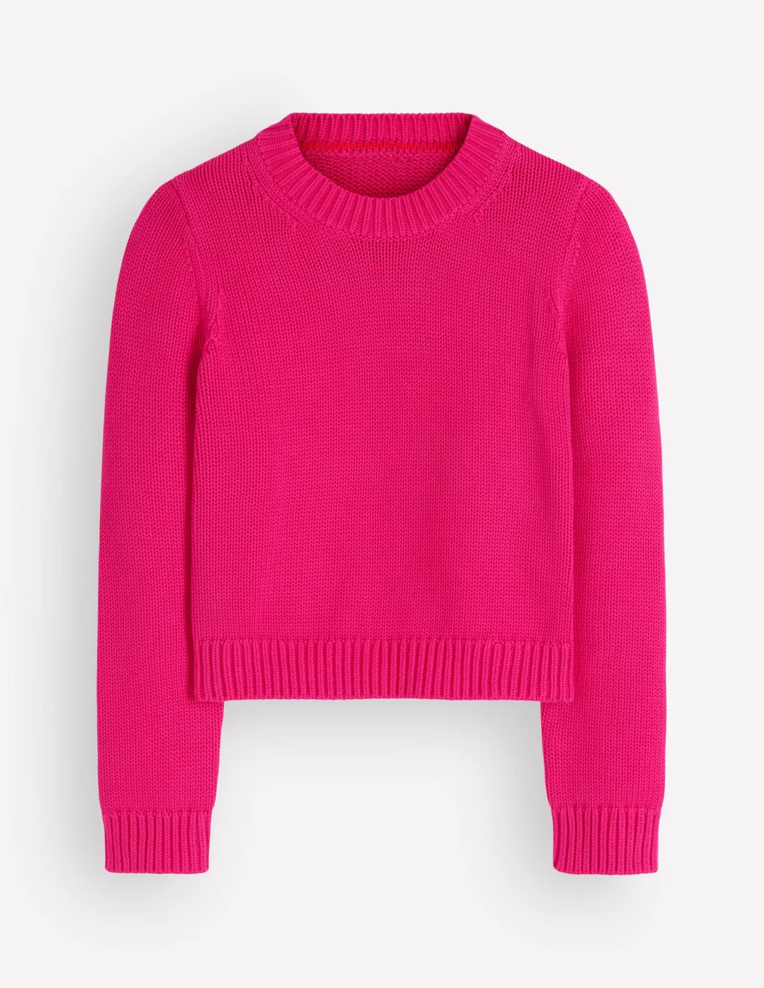 Lucy Chunky Cotton Jumper-Pink peacock | Boden UK