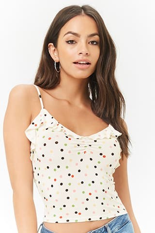 Polka Dot Ruched Cami | Forever 21 (US)