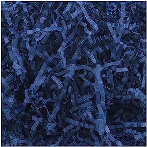 MALICPLUS Crinkle Cut Paper Shred Filler, 1 LB for Gift Wrapping & Basket Filling Navy Blue Shred... | Amazon (US)