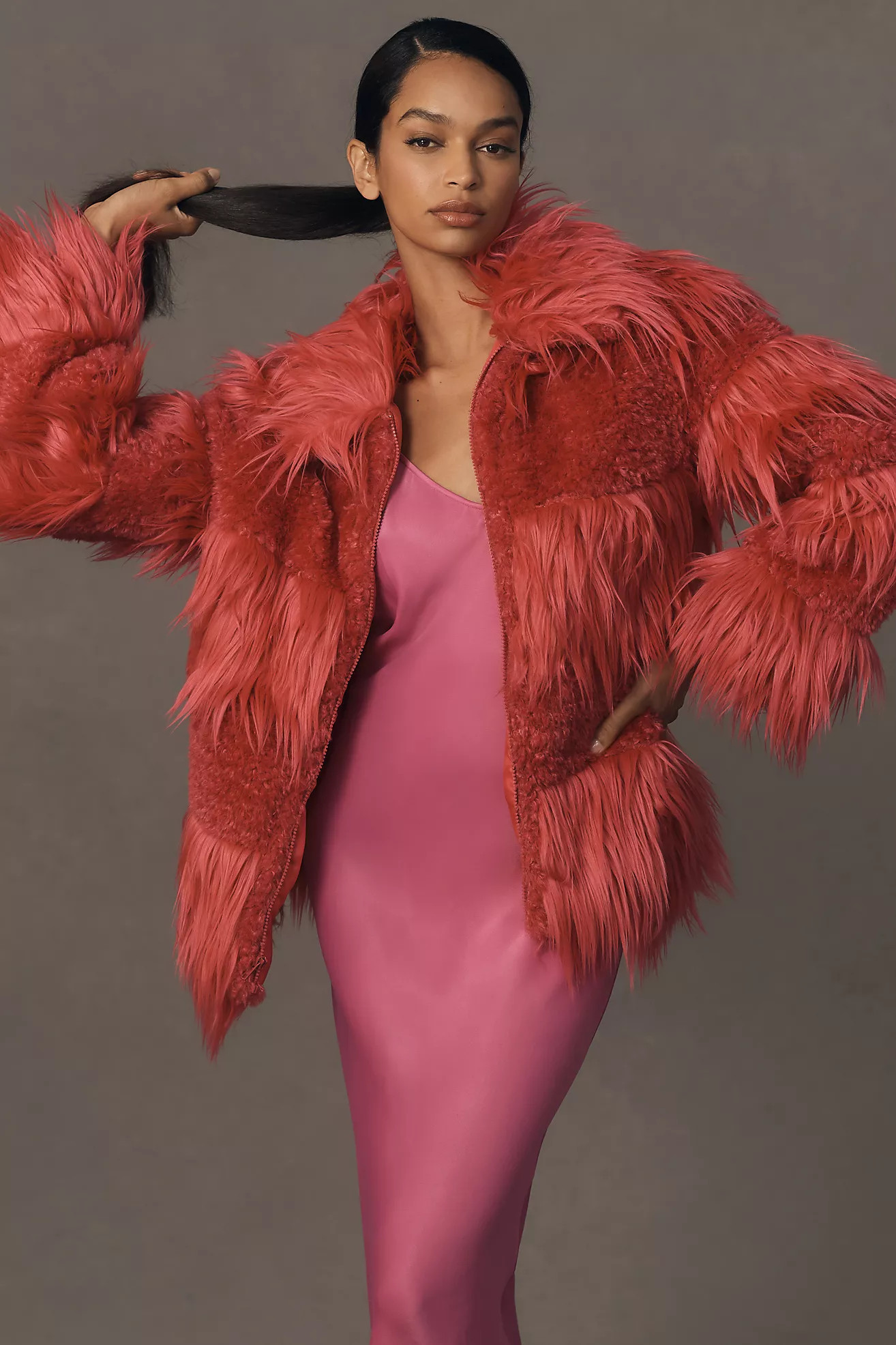 Anna Sui Plush Teddy Zip-Up Coat | Anthropologie (US)