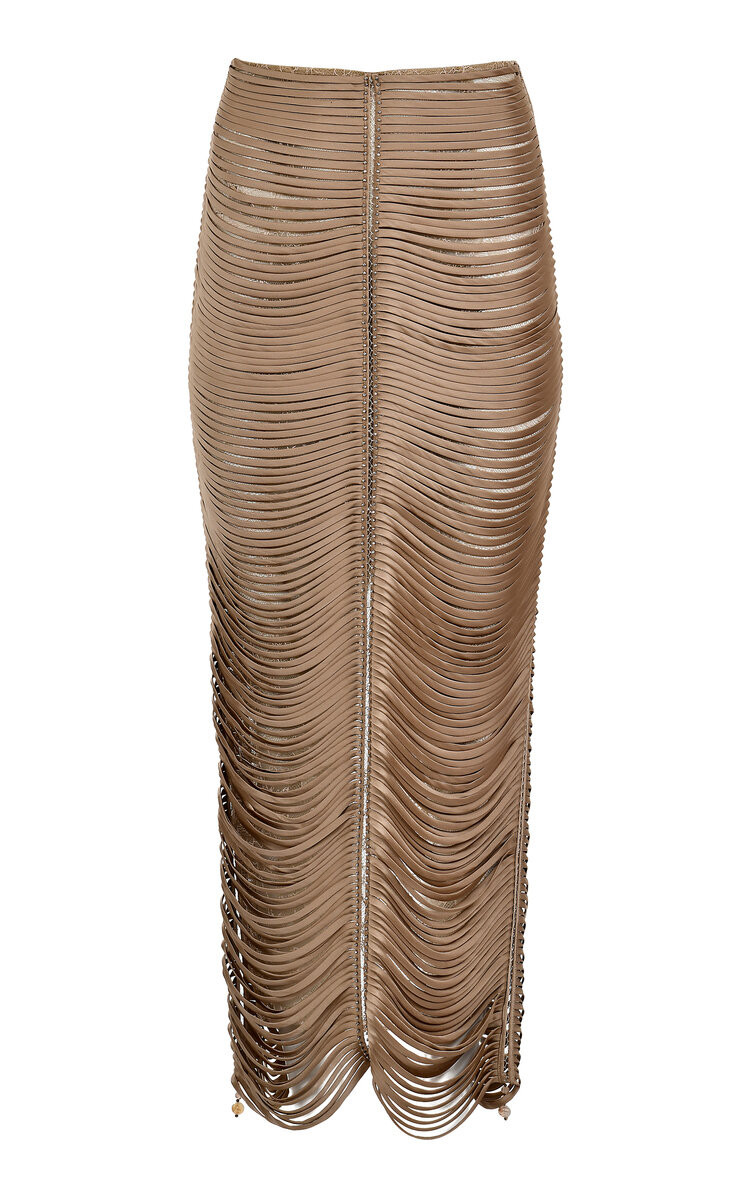 Danielle Handmade Fringe Silk Maxi Skirt | Moda Operandi (Global)