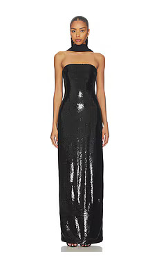 L'Academie by Marianna Veleda Sequin Gown in Black from Revolve.com | Revolve Clothing (Global)