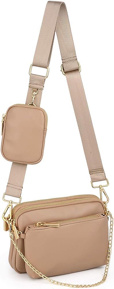 UTO Small Crossbody Bags for Women 3 in 1 Trendy Belt Purse Fashion Designer Mini Cute Sling Fann... | Amazon (US)
