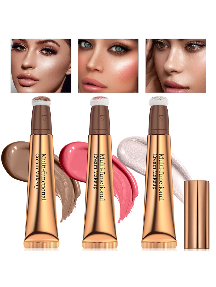 3pcs Makeup Set (Contour+Blusher+Highlighter) Liquid Contour Beauty Wand, Liquid Blusher Highligh... | SHEIN