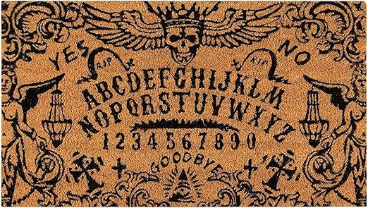 Ouija Board Welcome Mat for Front Door, Natural Coir Doormat (30 x 17 in) | Amazon (US)