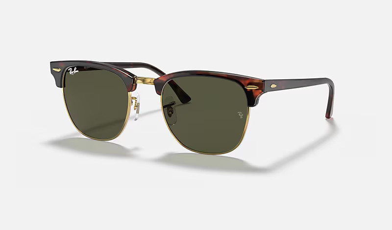 CLUBMASTER CLASSIC Sunglasses in Black On Gold and G-15 Green | Ray-Ban® | Ray-Ban (US)