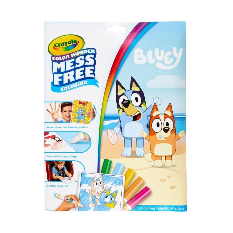 Crayola Color Wonder Mess Free Bluey Coloring Set, 18 Pages, Gifts for Beginner Unisex Child | Walmart (US)