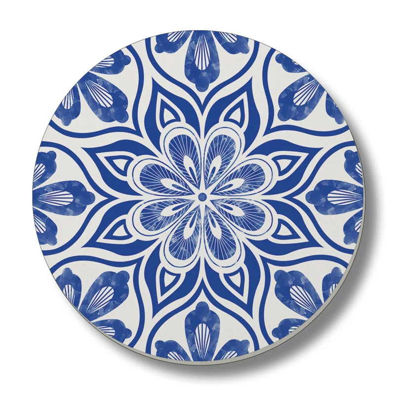 Stoneware Round 4 Piece Coaster Set (Set of 4) | Wayfair North America