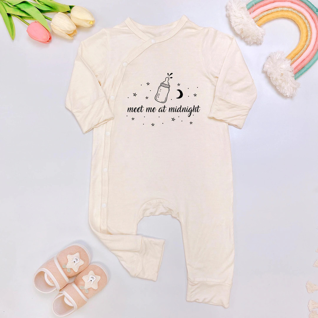 Meet Me at Midnight Bamboo Baby Bodysuit, Newborn Outfit - Etsy | Etsy (Global)