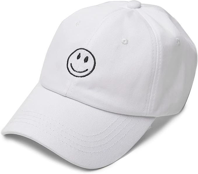 Smile Face Baseball Cap – Fashionable Embroidered Trucker Hat for Women. Trendy, Light Weight A... | Amazon (US)