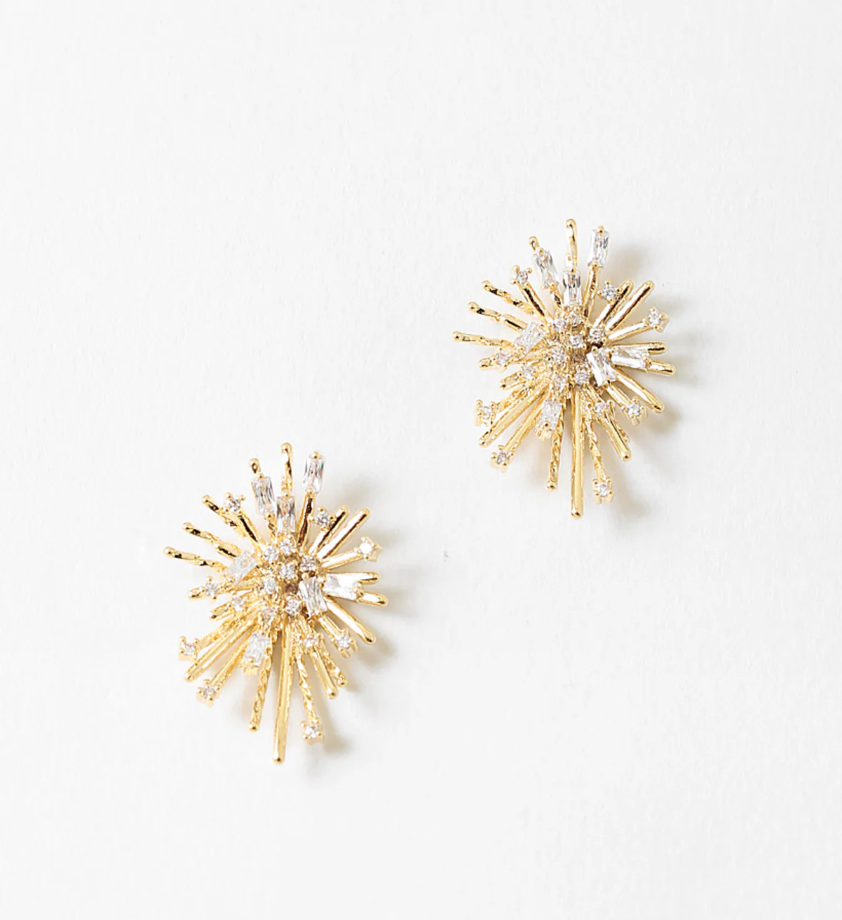 Sparkling Starburst Gold Studs | Erin McDermott Jewelry