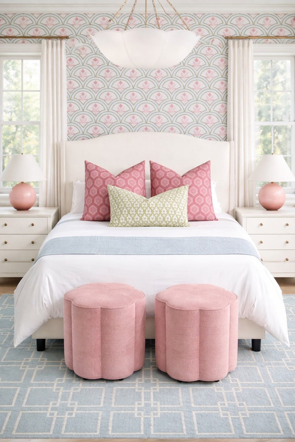 Patterned filled girls bedroom with pretty pink details 

#bedroom #girls #kids #bed 

#LTKKids #LTKSaleAlert #LTKHome