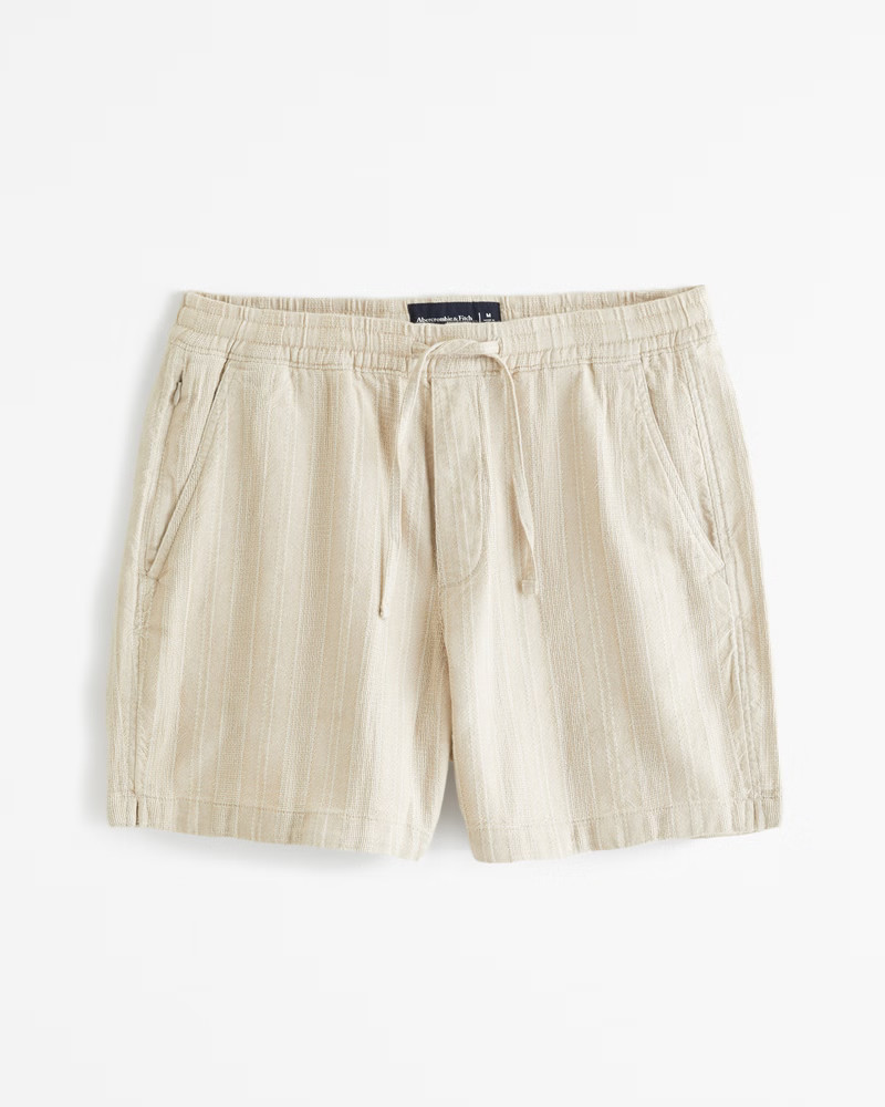 Men's Linen-Blend Pull-On Short | Men's Matching Sets | Abercrombie.com | Abercrombie & Fitch (US)